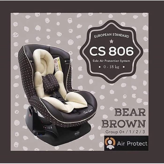 CAR SEAT COCOLATTE BEAR BROWN